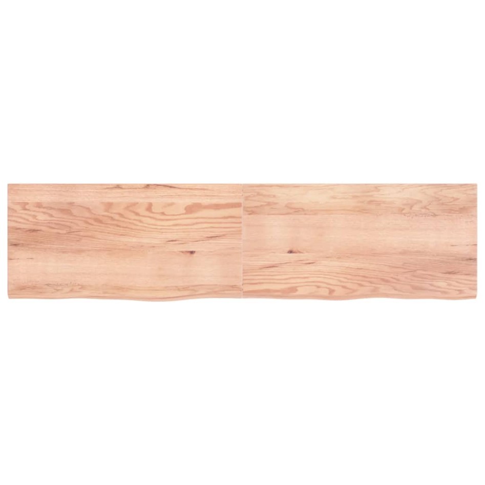 Encimera baño madera maciza tratada marrón claro