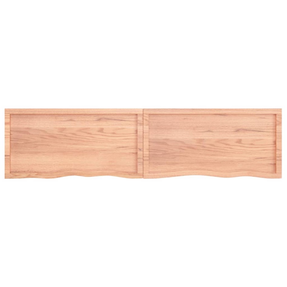 Encimera baño madera maciza tratada marrón claro