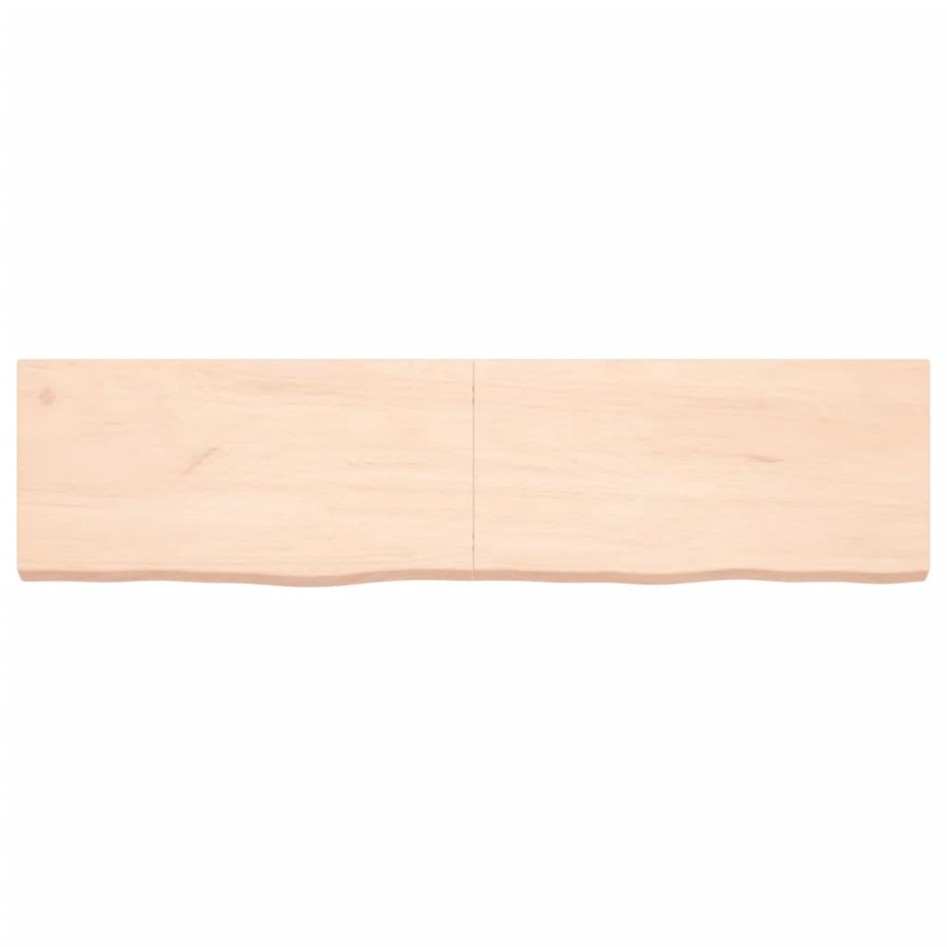 Encimera de baño madera maciza sin tratar 160x40x(2-6)