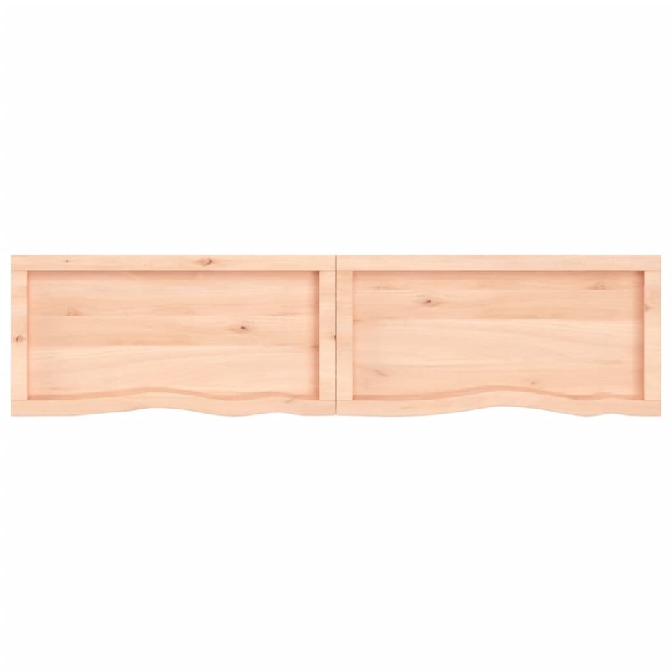 Encimera de baño madera maciza sin tratar 160x40x(2-6)