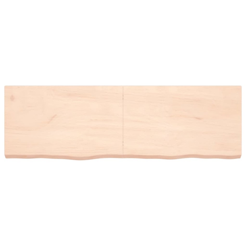 Encimera de baño madera maciza sin tratar 160x50x(2-6)