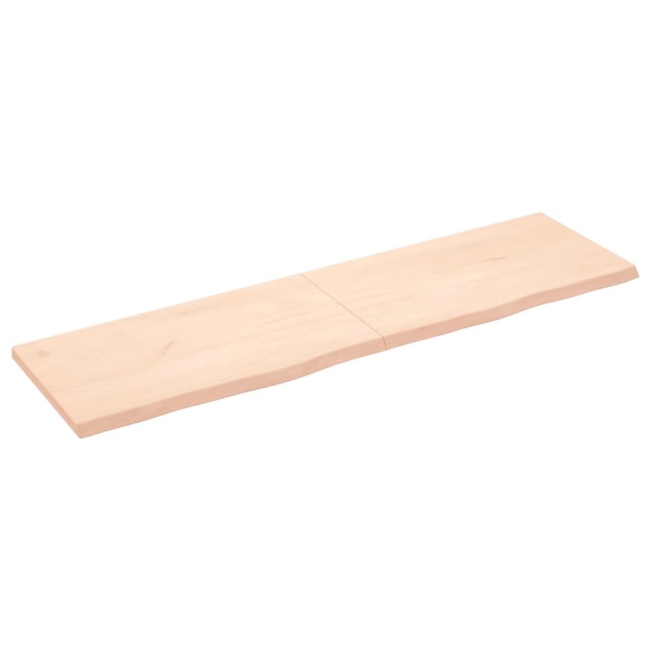 Encimera de baño madera maciza sin tratar 180x50x(2-4)