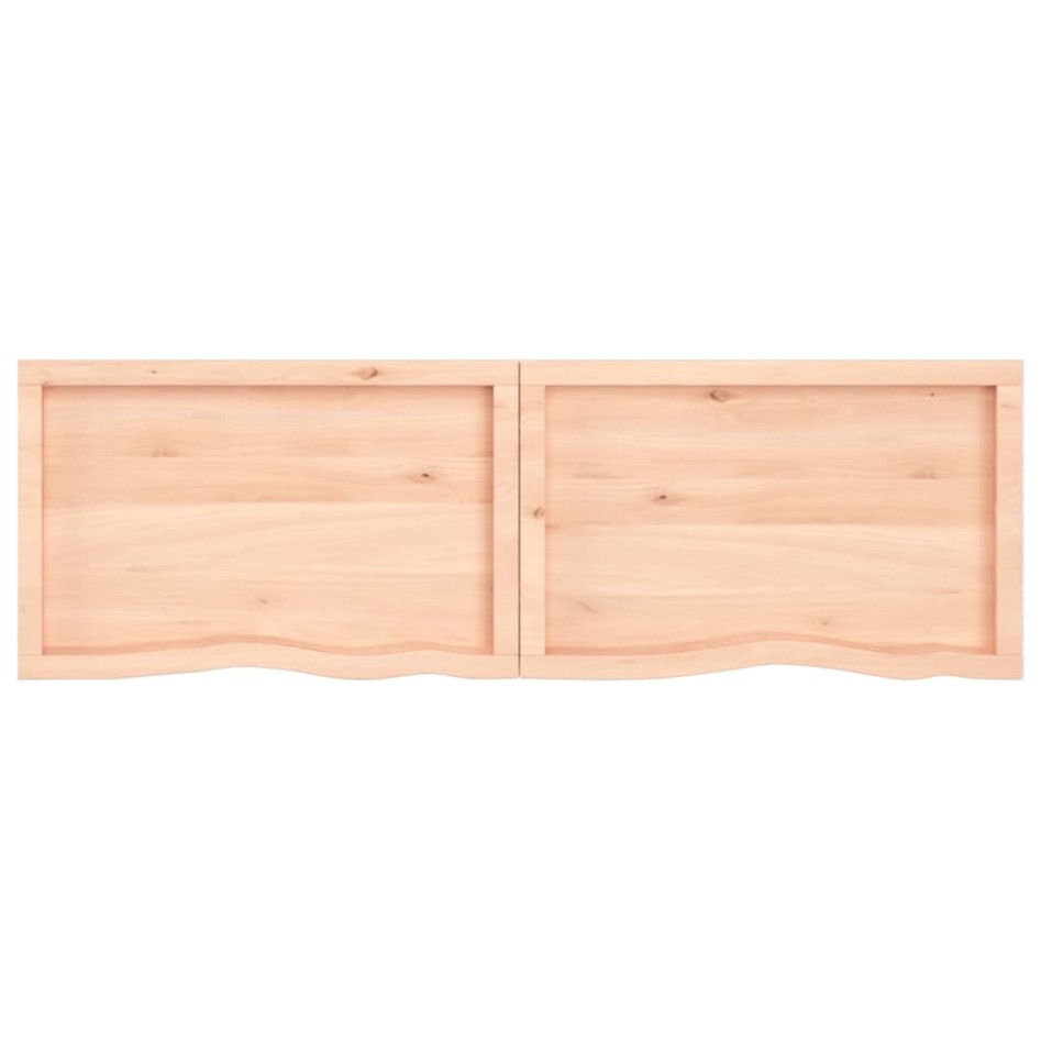 Encimera de baño madera maciza sin tratar 180x50x(2-4)