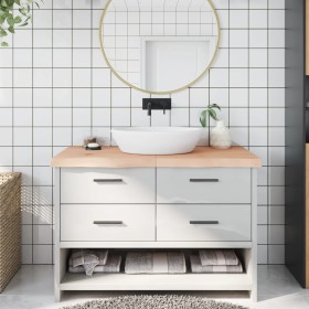 Encimera de baño madera maciza sin tratar 120x60x(2-6)
