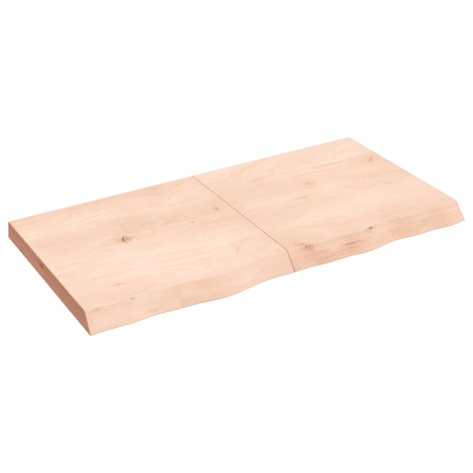 Encimera de baño madera maciza sin tratar 120x60x(2-6)