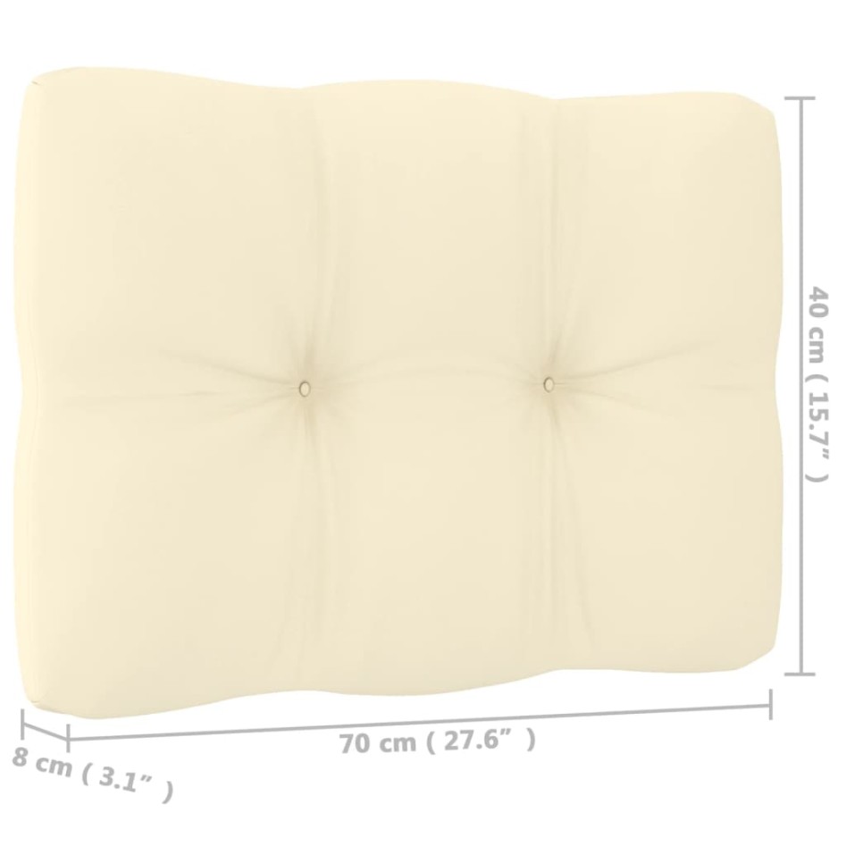 Set de muebles de jardín 2 pzas cojines madera pino marrón