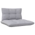 Juego de muebles de jardín 3 pzas con cojines gris madera