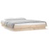 Estructura de cama con LED madera maciza 200x200