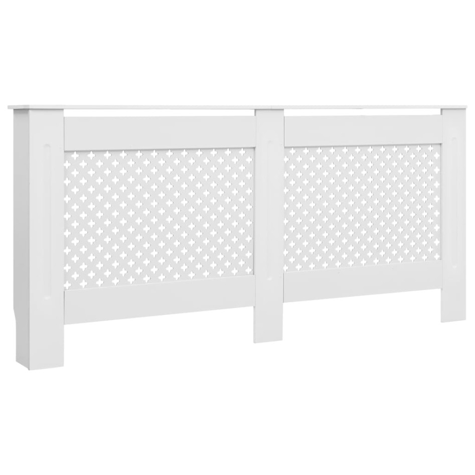 Cubiertas para radiador 2 unidades MDF blanco 172x19x81,5