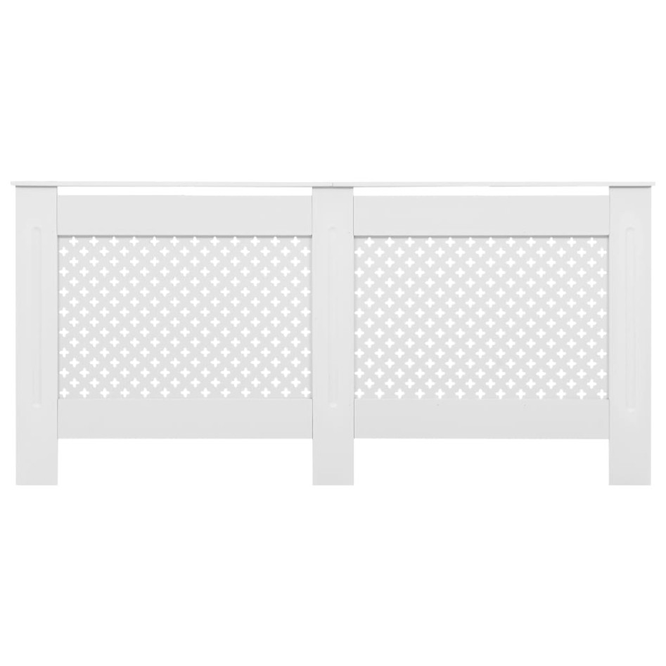Cubiertas para radiador 2 unidades MDF blanco 172x19x81,5