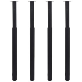 Patas de mesa telescópicas 4 unidades negro 710 mm-1100