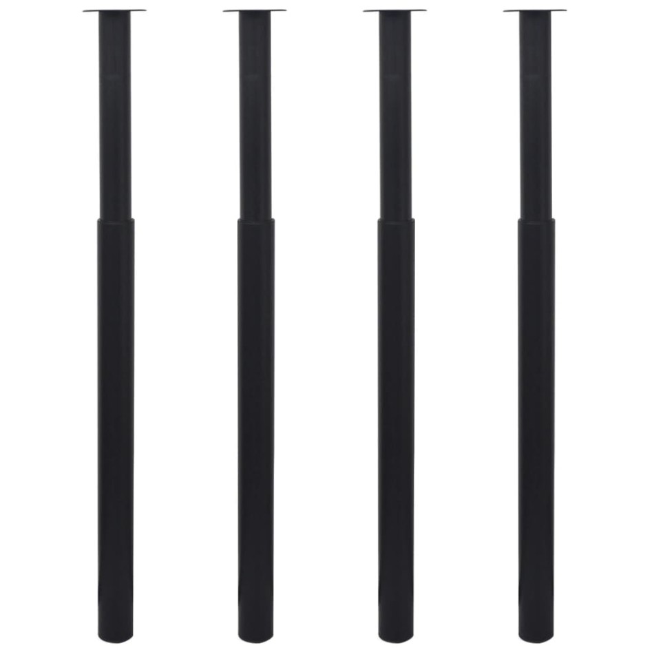 Patas de mesa telescópicas 4 unidades negro 710 mm-1100