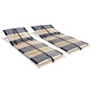 Somieres de cama 2 uds con 42 láminas 7 zonas 90x200 cm