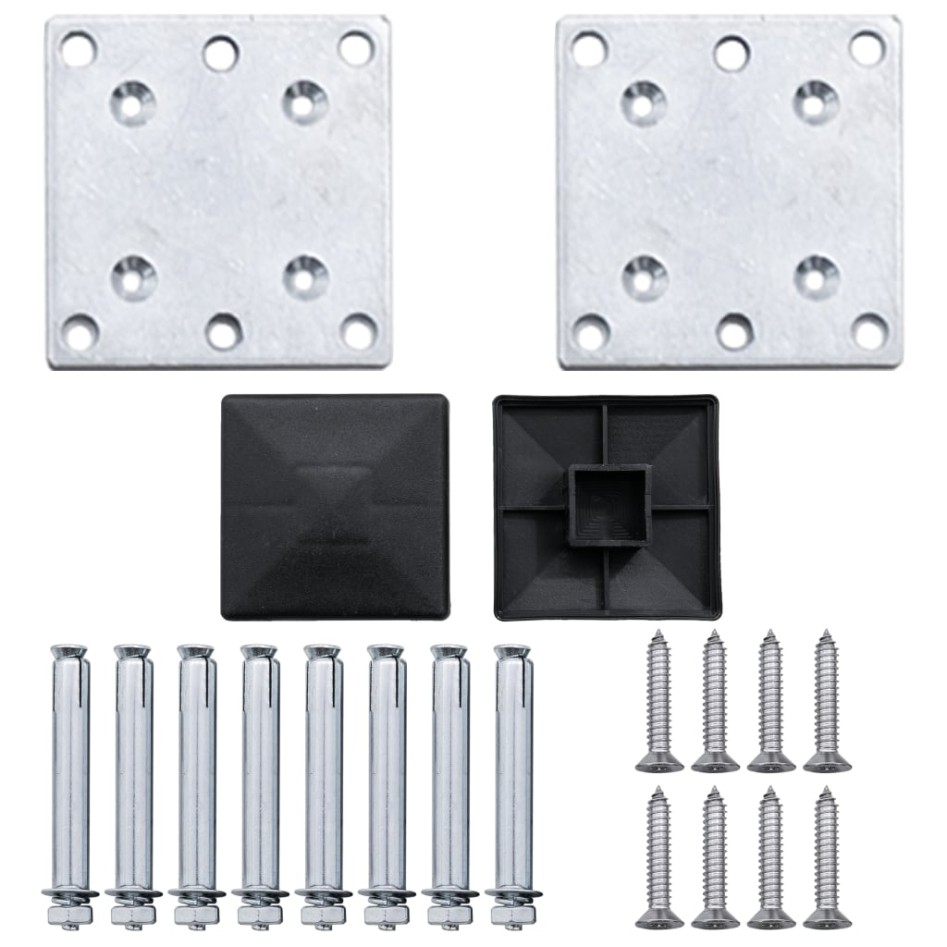 Valla de jardín de WPC gris 353x106