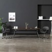 Sillas de comedor giratorias 2 unidades tela gris