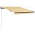 Toldo automático retráctil amarillo y blanco 300x250