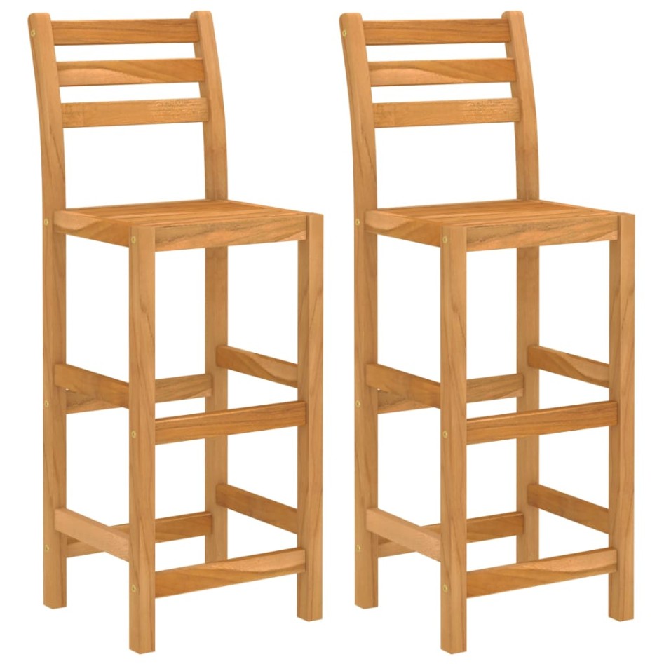 Mesa y sillas de bar para jardín 3 pzas madera maciza de