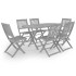 Juego de comedor de jardín 7 pzas madera maciza de acacia