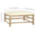 Set de muebles de jardín 4 piezas bambú y cojines blanco