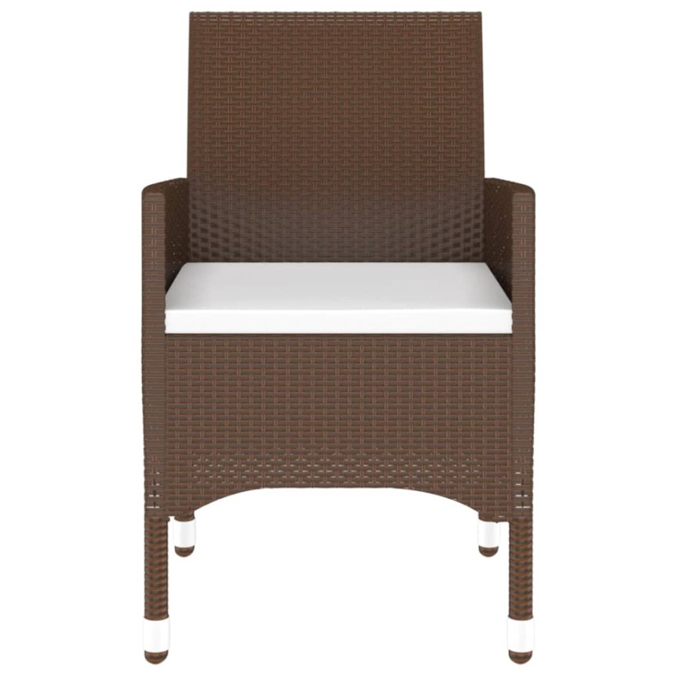 Juego de comedor de jardín 3 piezas ratán sintético