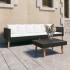 Set de muebles de jardín 2 pzas y cojines ratán sintético