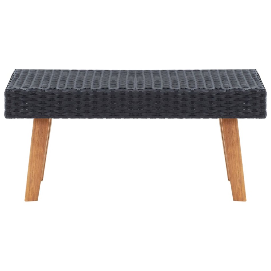 Set de muebles de jardín 2 pzas y cojines ratán sintético