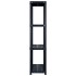 Estanterías almacenaje 4 niveles plástico negro 244x30,5x130