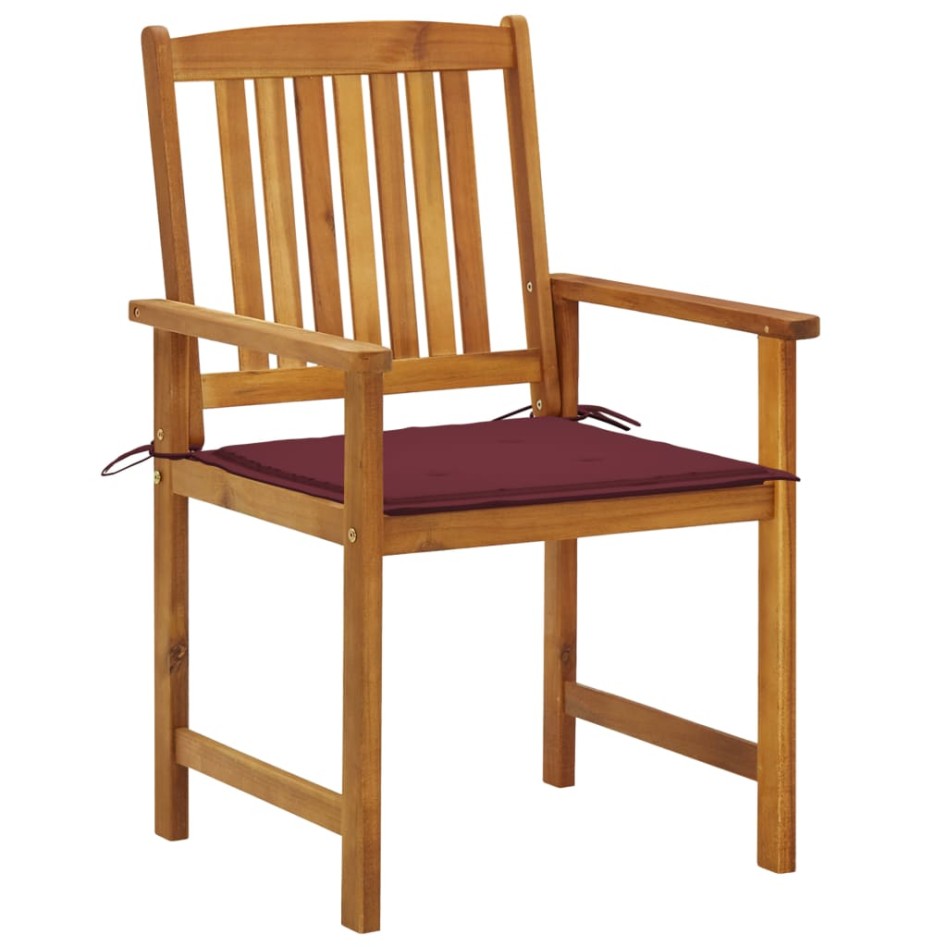 Sillas de jardín con cojines 4 unidades madera maciza de