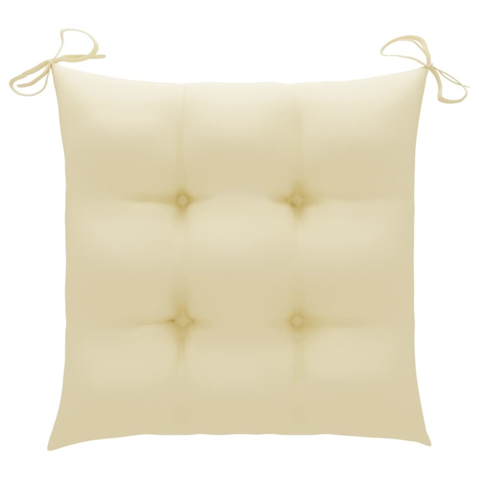 Sillas de jardín con cojines 4 uds madera maciza de acacia