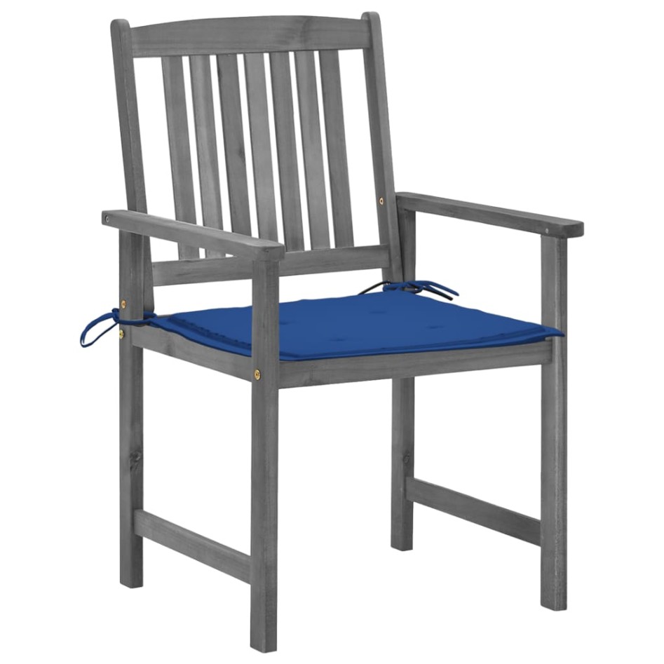 Sillas de jardín con cojines 4 uds madera maciza de acacia