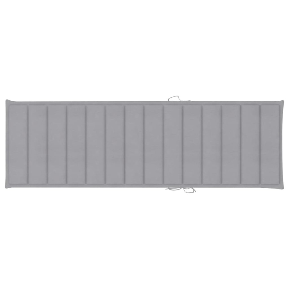 Tumbona de jardín con cojín madera maciza de