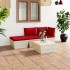 Muebles de jardín de palets 4 pzas y cojines madera de