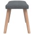 Silla de relajación con reposapiés de tela gris