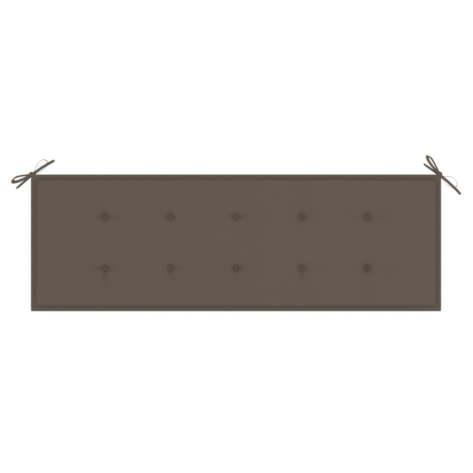 Banco de jardín con cojín madera maciza de acacia 157