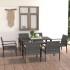 Juego de comedor para jardín 7 piezas ratán sintético