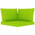 Juego de muebles de jardín 6 piezas con cojines verde