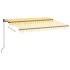 Toldo retráctil manual amarillo y blanco 350x250