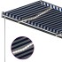 Toldo manual retráctil con LED azul y blanco 350x250