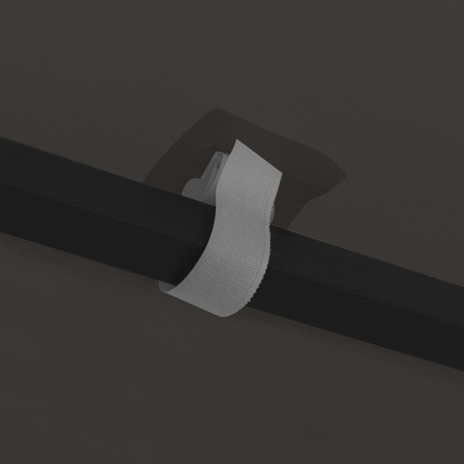 Cenador con tira de luces LED 3x3 m gris