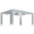 Cenador con tira de luces LED blanco 3x4