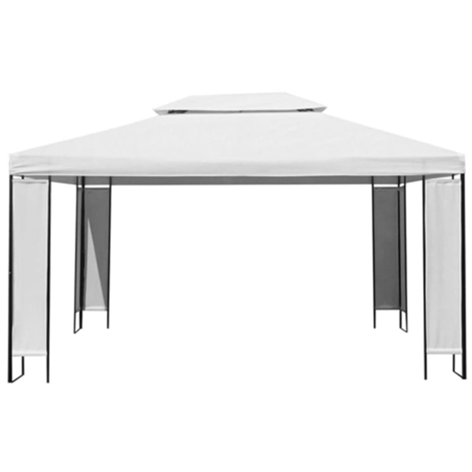 Cenador con tira de luces LED blanco 3x4