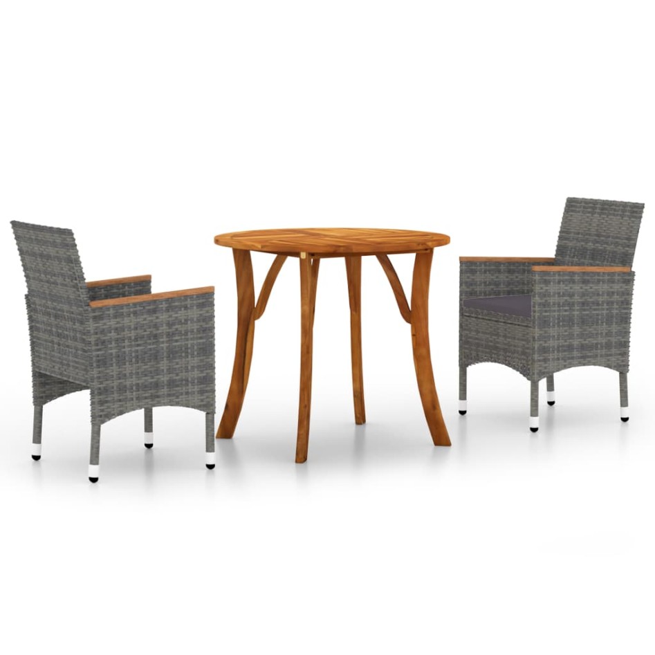 Juego de comedor de jardín de 3 piezas