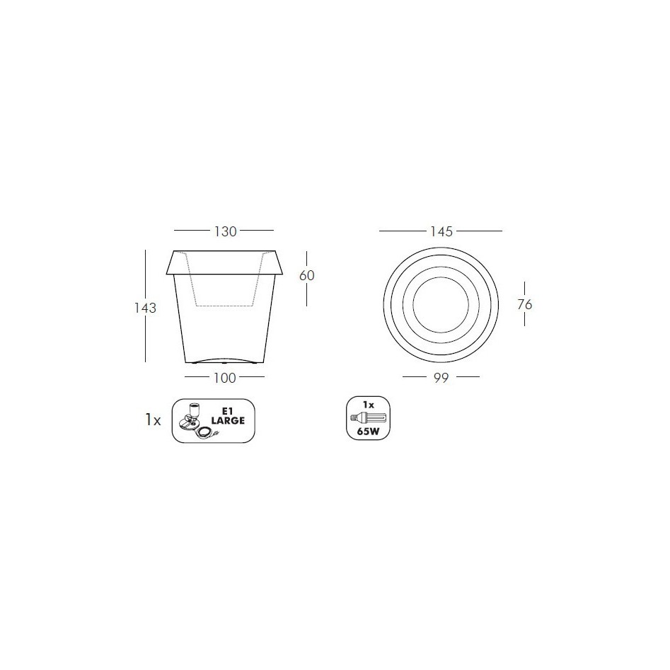 Macetero gigante, modelo Big Gio