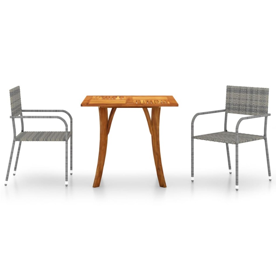 Juego de comedor de jardín de 3 piezas