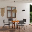 Juego de comedor de jardín 5 piezas gris antracita