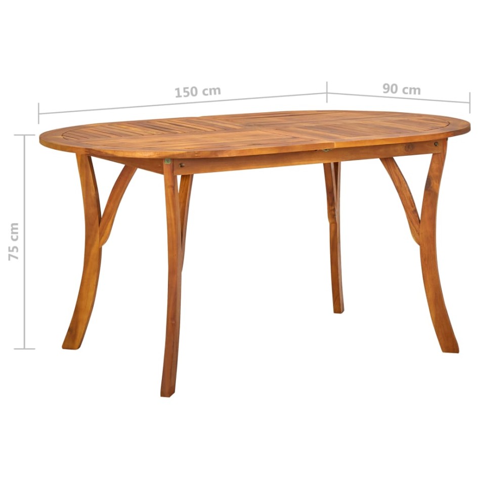 Juego de comedor de jardín 7 piezas gris