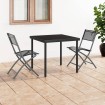 Juego de comedor para jardín 3 piezas acero