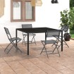 Juego de comedor para jardín 5 piezas acero