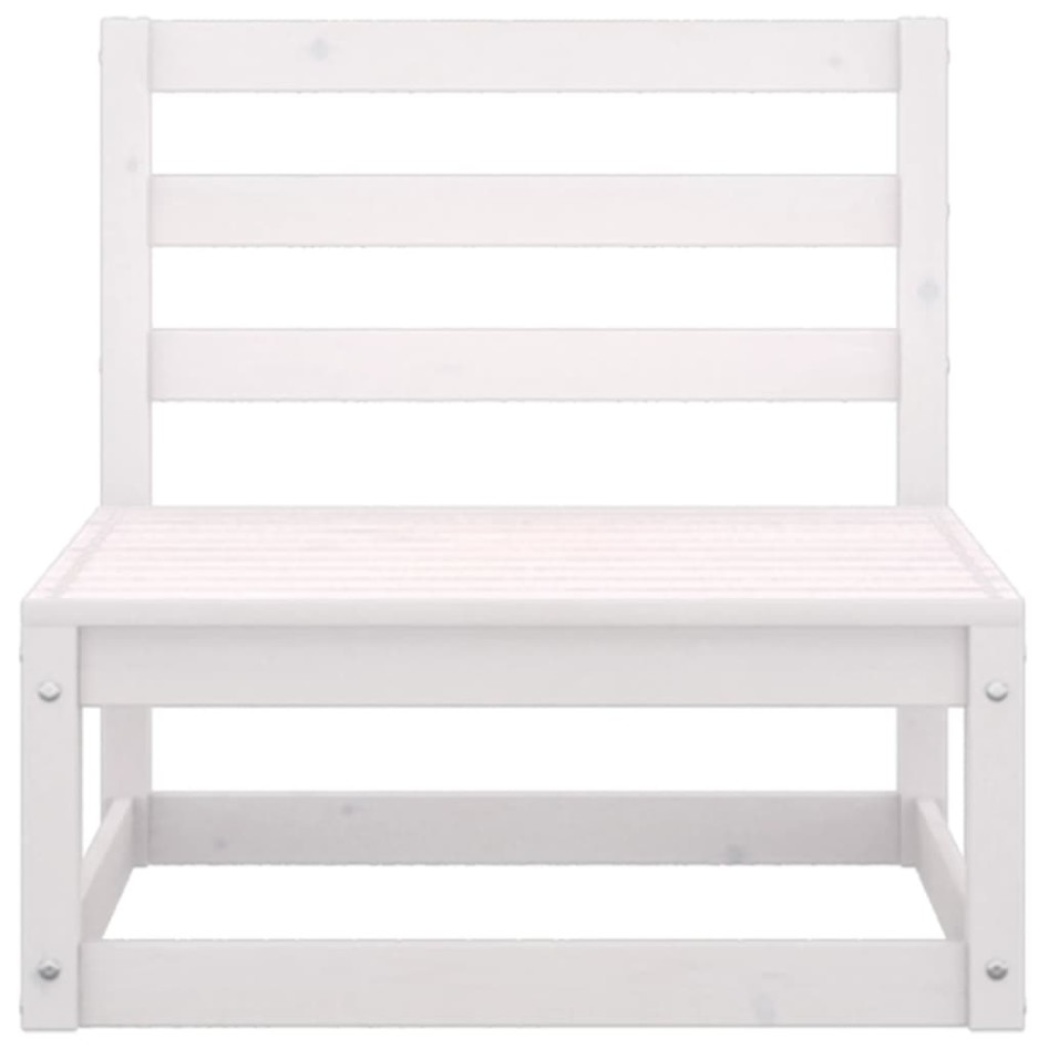 Set de salón de jardín de 5 piezas blanco madera maciza de