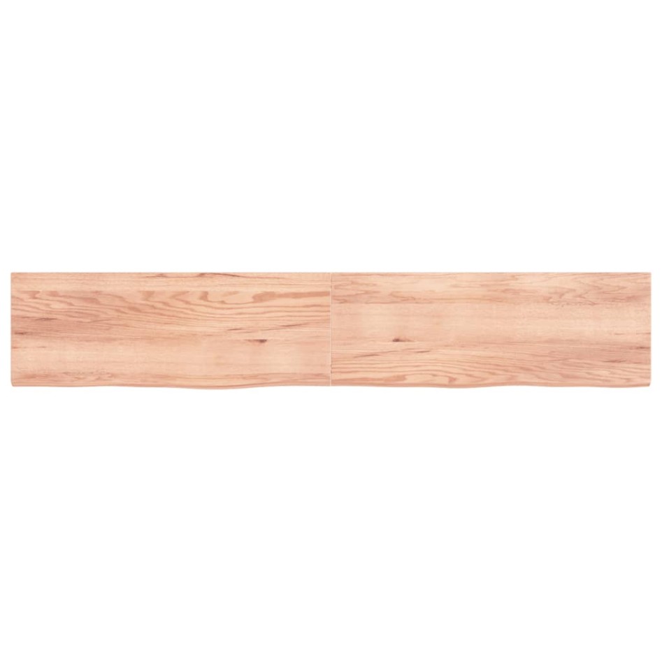 Tablero mesa madera roble tratada marrón claro 220x40x(2-4)